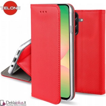 Telone atverčiamas dėklas - raudonas (Samsung Galaxy A37 5G) Telone atverčiamas dėklas - raudonas (Samsung Galaxy A37 5G)